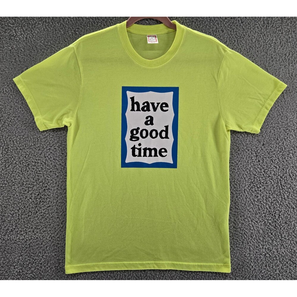 Have A Good Time Shirt Mens Medium Frame Logo Yellow Japan Streetwear Graphic
